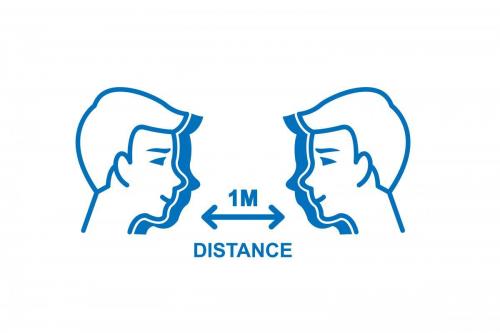 Social distance icon vector